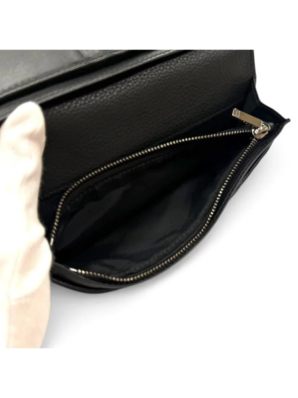 Dior Homme Leather CD Logo Wallet Bifold Black